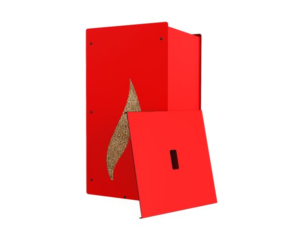 Caixa para pellets Granulebox Flamme – vermelha – 55 kg