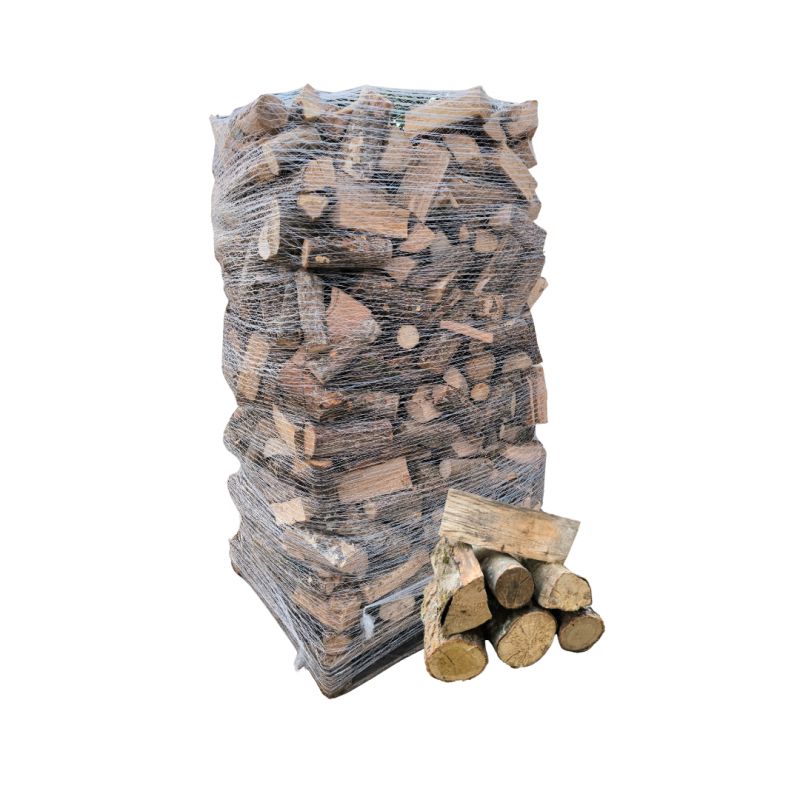 Lenha 33 cm – fardos em palete – 2 m³ – seca ao ar
