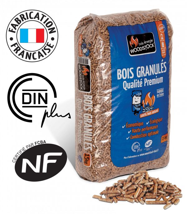 Pellets Woodstock – saco de 15 kg