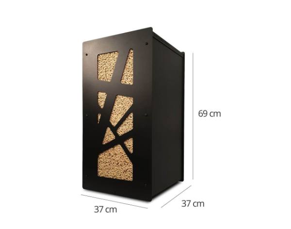 Caixa para pellets Granulebox Archi – preta – 55 kg